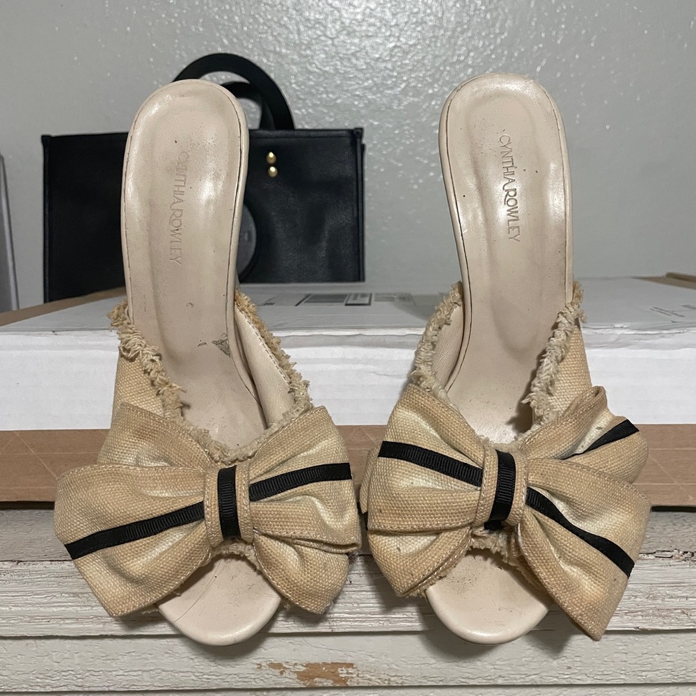 Cynthia Rowley shoes White Fabric slide Heels